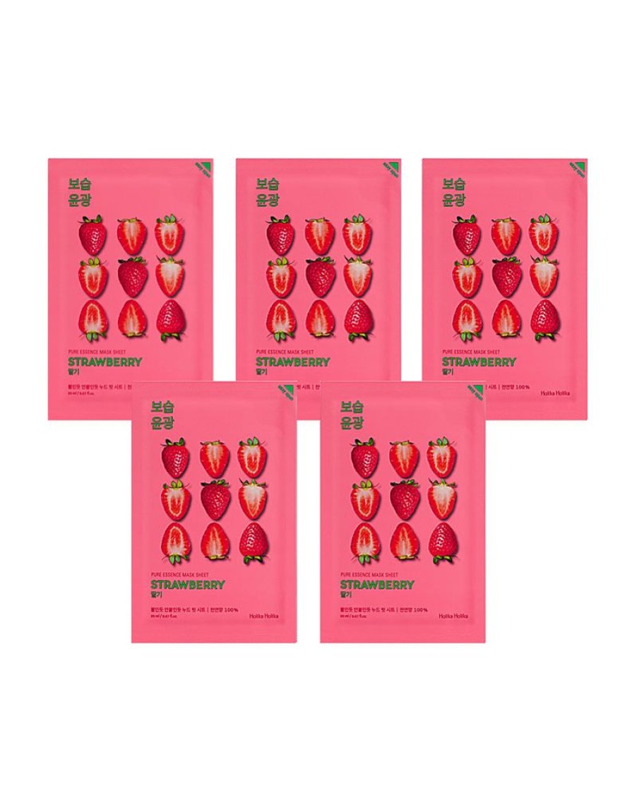 Kauneusboksit, Setit Ja Lahjapakkaukset Holika Holika | Holika Holika | 5 X Pure Essence Mask Sheet Strawberry