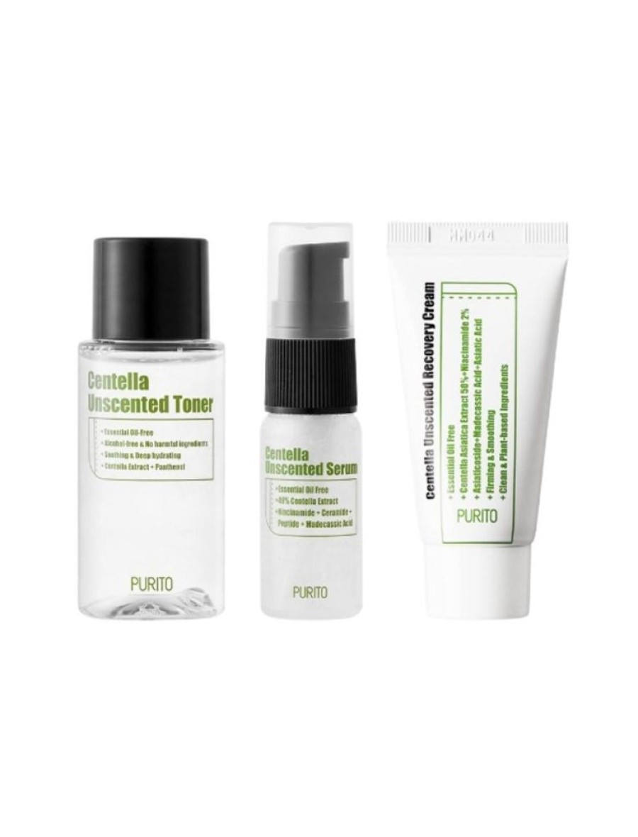 Kauneusboksit, Setit Ja Lahjapakkaukset Purito | Purito | Centella Unscented Mini Kit