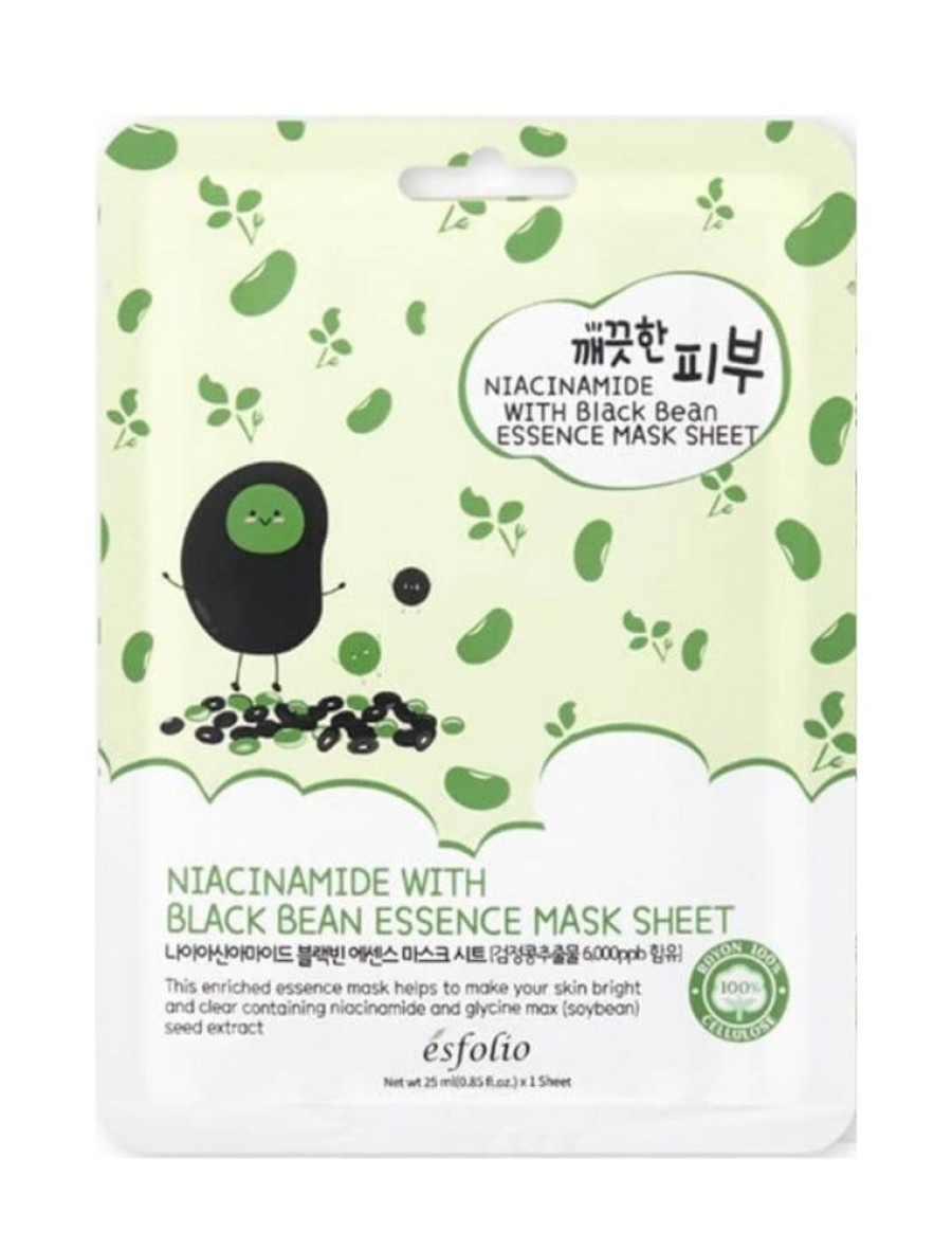 Ihonhoito Esfolio | Esfolio | Pure Skin Niacinamide Black Bean Essence Mask Sheet