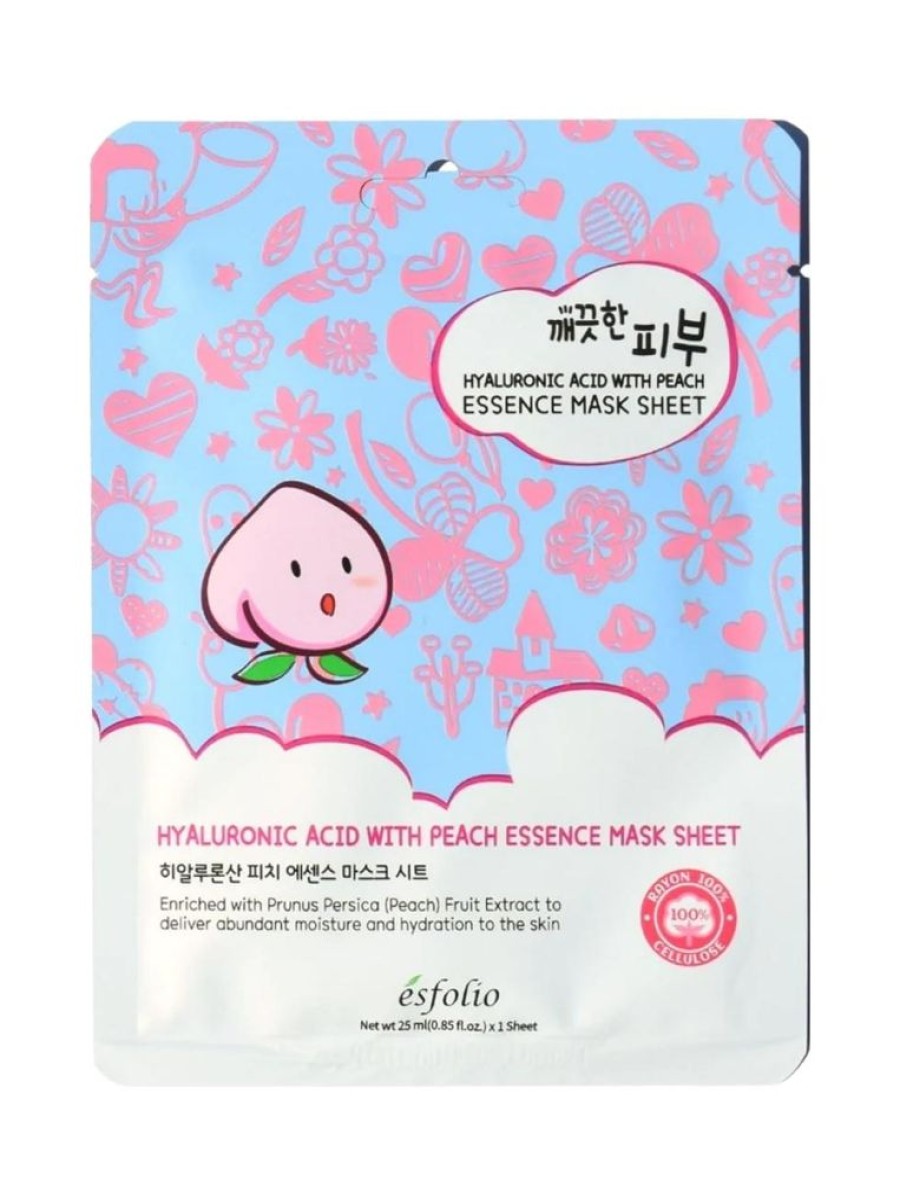 Ihonhoito Esfolio | Esfolio | Pure Skin Hyaluronic Acid With Peach Essence Mask Sheet